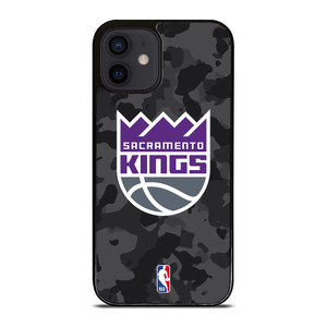 SACRAMENTO KINGS BLACK CAMO iPhone 12 Mini Case Cover SACRAMENTO KINGS BLACK CAMO iPhone 12 Mini Case Cover