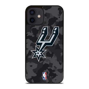 SAN ANTONIO SPURS BLACK CAMO iPhone 12 Mini Case Cover SAN ANTONIO SPURS BLACK CAMO iPhone 12 Mini Case Cover