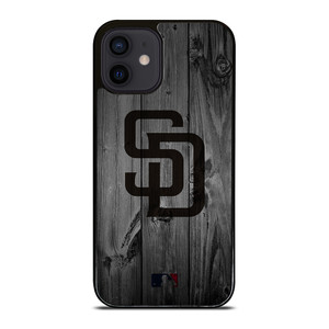 SAN DIEGO PADRES BASEBALL MLB WOOD LOGO iPhone 12 Mini Case Cover SAN DIEGO PADRES BASEBALL MLB WOOD LOGO iPhone 12 Mini Case Cover