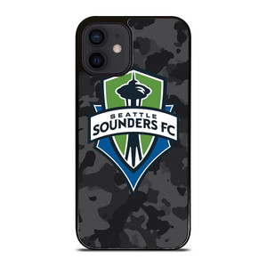 SEATTLE SOUNDERS FC MLS BLACK CAMO iPhone 12 Mini Case Cover