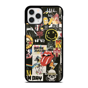 ROCK AND ROLL BAND COLLAGE iPhone 11 Pro Case Cover