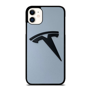 BLACK TESLA CAR LOGO iPhone 11 Case Cover