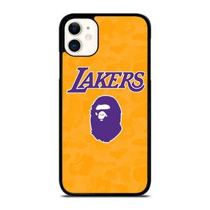 LOS ANGELES LAKERS X BAPE CAMO iPhone 11 Case Cover LOS ANGELES LAKERS X BAPE CAMO iPhone 11 Case Cover