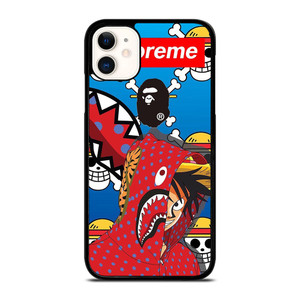 LUFFY ONE PIECE SUPREME BAPE iPhone 11 Case Cover LUFFY ONE PIECE SUPREME BAPE iPhone 11 Case Cover