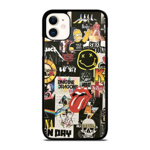 ROCK AND ROLL BAND COLLAGE iPhone 11 Case Cover