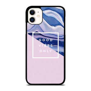 TUMBLR GOOD VIBES ONLY PINK MARBLE iPhone 11 Case Cover