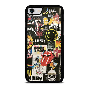 ROCK AND ROLL BAND COLLAGE iPhone SE 2022 Case Cover