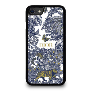 DIOR FLORAL BLUE iPhone SE 2020 Case Cover