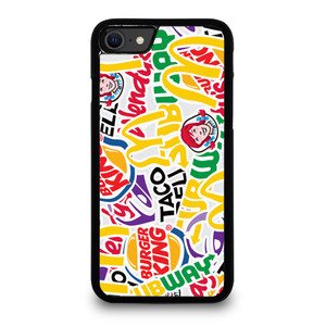 FAST FOOD BRAND STICKER BOMB iPhone SE 2020 Case Cover FAST FOOD BRAND STICKER BOMB iPhone SE 2020 Case Cover