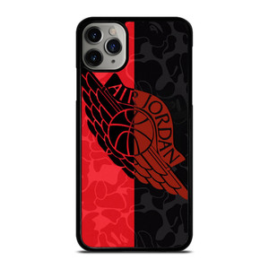 AIR JORDAN RED BLACK BAPE iPhone 11 Pro Max Case Cover