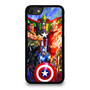 JUSTICE LEAGUE ALEX ROSS iPhone SE 2020 Case Cover JUSTICE LEAGUE ALEX ROSS iPhone SE 2020 Case Cover