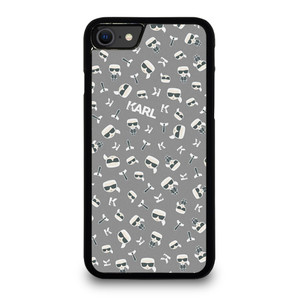 KARL LAGERFIELD PATTERN iPhone SE 2020 Case Cover KARL LAGERFIELD PATTERN iPhone SE 2020 Case Cover