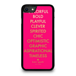 KATE SPADE NEW YORK QUOTES PINK iPhone SE 2020 Case Cover