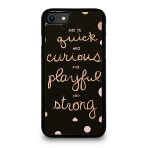KATE SPADE NEW YORK QUOTES POLKADOT iPhone SE 2020 Case Cover