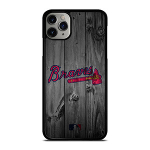 ATLANTA BRAVES BASEBALL MLB WOOD LOGO iPhone 11 Pro Max Case Cover