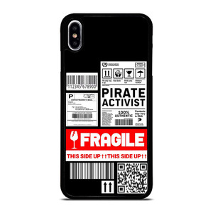 FRAGILE STAMP BARCODE LABELS iPhone XS Max Case Cover