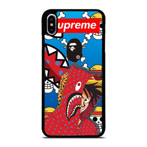LUFFY ONE PIECE SUPREME BAPE iPhone XS Max Case Cover