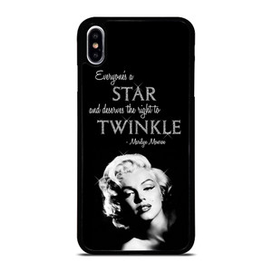 MARILYN MONROE BLACK QUOTES iPhone XS Max Case Cover