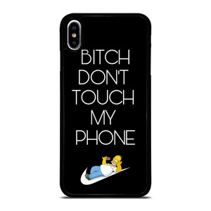 NIKE HOMER SIMPSON DONT TOUCH MY PHONE iPhone XS Max Case Cover