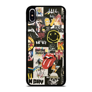 ROCK AND ROLL BAND COLLAGE iPhone XS Max Case Cover