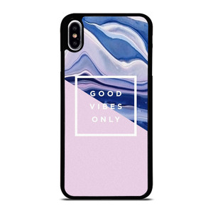 TUMBLR GOOD VIBES ONLY PINK MARBLE iPhone XS Max Case Cover
