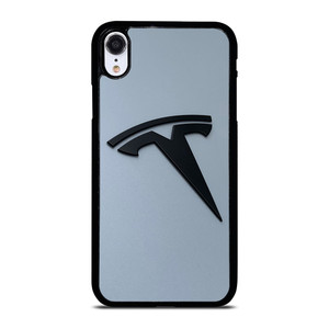 BLACK TESLA CAR LOGO iPhone XR Case Cover