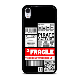 FRAGILE STAMP BARCODE LABELS iPhone XR Case Cover