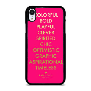 KATE SPADE NEW YORK QUOTES PINK iPhone XR Case Cover