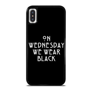 AMERICAN HORROR STORY ON WEDNESDAY WE WEAR BLACK iPhone X / XS Case Cover AMERICAN HORROR STORY ON WEDNESDAY WE WEAR BLACK iPhone X / XS Case Cover