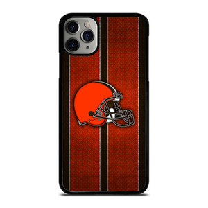 CLEVELAND BROWNS NFL METAL STRIPE iPhone 11 Pro Max Case Cover CLEVELAND BROWNS NFL METAL STRIPE iPhone 11 Pro Max Case Cover