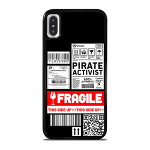 FRAGILE STAMP BARCODE LABELS iPhone X / XS Case Cover