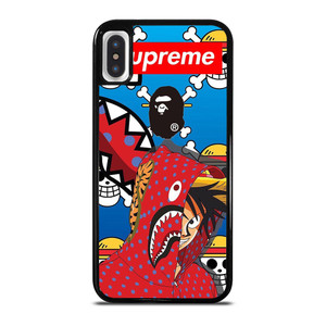 LUFFY ONE PIECE SUPREME BAPE iPhone X / XS Case Cover