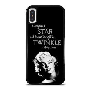 MARILYN MONROE BLACK QUOTES iPhone X / XS Case Cover