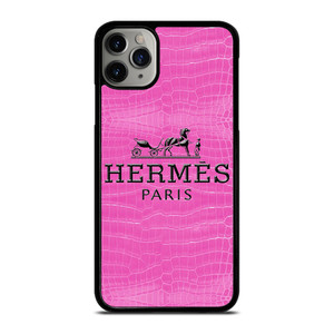 HERMES PARIS PINK LEATHER iPhone 11 Pro Max Case Cover