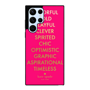 KATE SPADE NEW YORK QUOTES PINK Samsung Galaxy S22 Ultra Case Cover