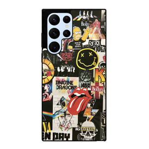 ROCK AND ROLL BAND COLLAGE Samsung Galaxy S22 Ultra Case Cover