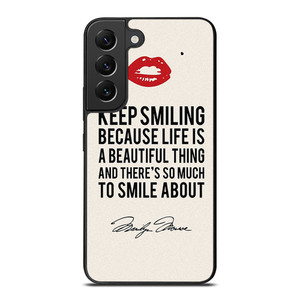 MARILYN MONROE QUOTES Samsung Galaxy S22 Plus Case Cover