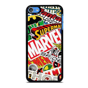 DC MARVEL SUPERHERO COLLAGE iPod Touch 7 Case Cover