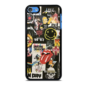 ROCK AND ROLL BAND COLLAGE iPod Touch 7 Case Cover ROCK AND ROLL BAND COLLAGE iPod Touch 7 Case Cover