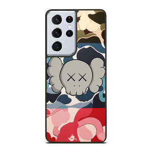 BAPE CAMO KAWS Samsung Galaxy S21 Ultra Case Cover BAPE CAMO KAWS Samsung Galaxy S21 Ultra Case Cover
