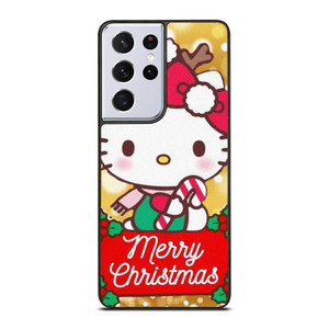 HELLO KITTY MERRY CHRISTMAS GOLD Samsung Galaxy S21 Ultra Case Cover