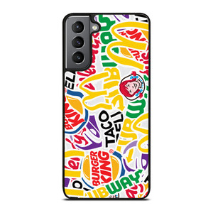 FAST FOOD BRAND STICKER BOMB Samsung Galaxy S21 Plus Case Cover