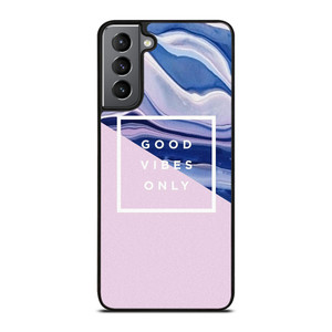 TUMBLR GOOD VIBES ONLY PINK MARBLE Samsung Galaxy S21 Plus Case Cover