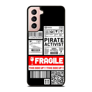 FRAGILE STAMP BARCODE LABELS Samsung Galaxy S21 Case Cover