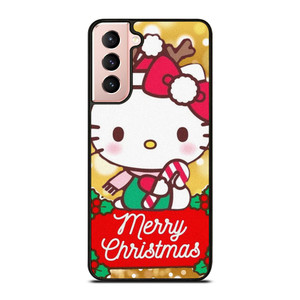 HELLO KITTY MERRY CHRISTMAS GOLD Samsung Galaxy S21 Case Cover