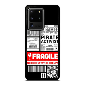 FRAGILE STAMP BARCODE LABELS Samsung Galaxy S20 Ultra Case Cover