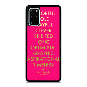 KATE SPADE NEW YORK QUOTES PINK Samsung Galaxy S20 Plus Case Cover KATE SPADE NEW YORK QUOTES PINK Samsung Galaxy S20 Plus Case Cover