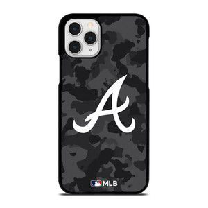 ATLANTA BRAVES BASEBALL BLACK CAMO iPhone 11 Pro Case Cover