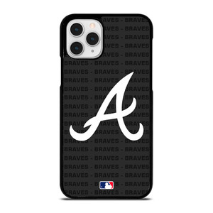ATLANTA BRAVES BASEBALL BLACK iPhone 11 Pro Case Cover ATLANTA BRAVES BASEBALL BLACK iPhone 11 Pro Case Cover