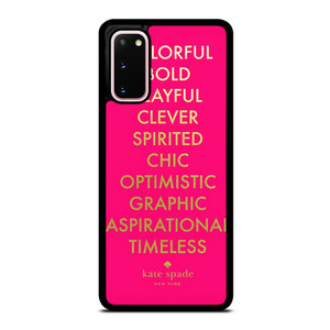 KATE SPADE NEW YORK QUOTES PINK Samsung Galaxy S20 Case Cover